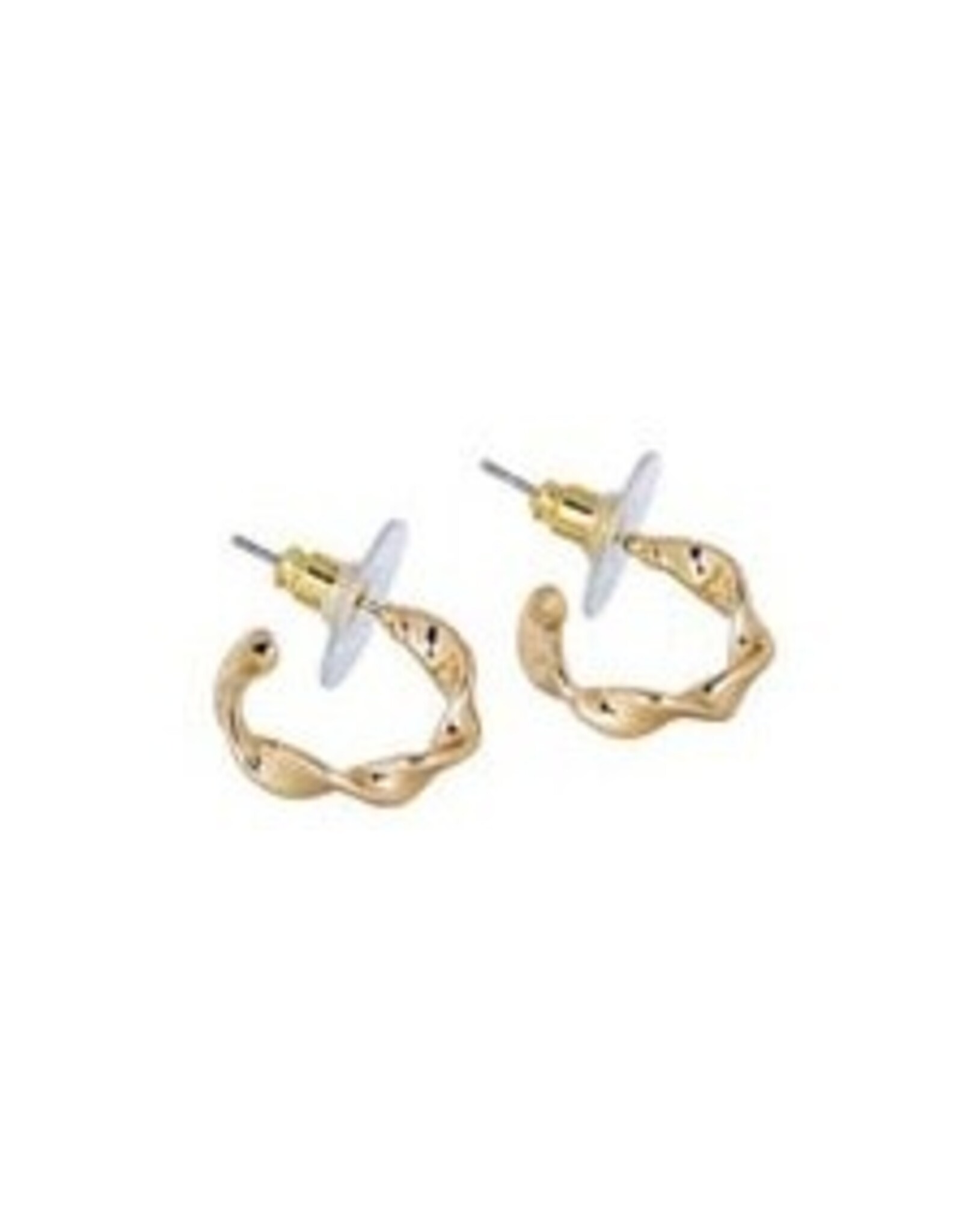 Merx Inc. Merx Fashion Earring Shiny Gold twisted hoop