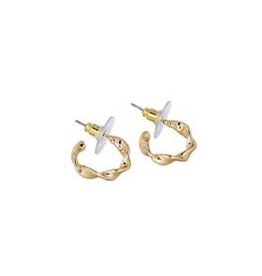 Merx Inc. Merx Fashion Earring Shiny Gold twisted hoop
