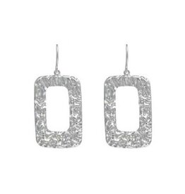Merx Inc. Merx Square Brushed Earring Silver