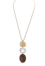 Merx Inc. Merx Brown Natural Stone Necklace