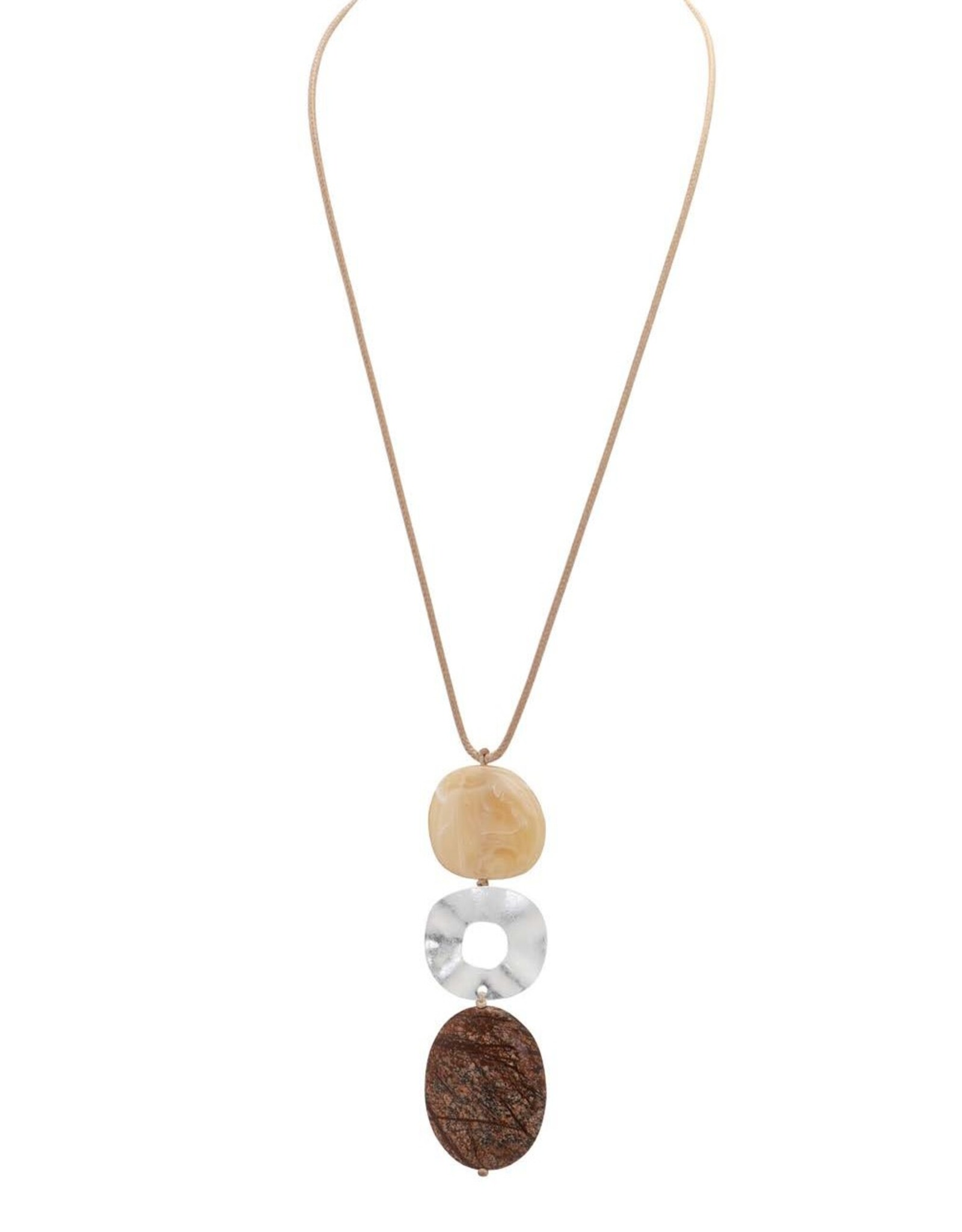 Merx Inc. Merx Brown Natural Stone Necklace