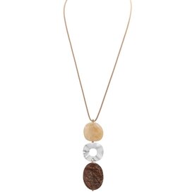 Merx Inc. Merx Brown Natural Stone Necklace