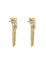Merx Inc. Merx Drop Crystal Earrings Gold