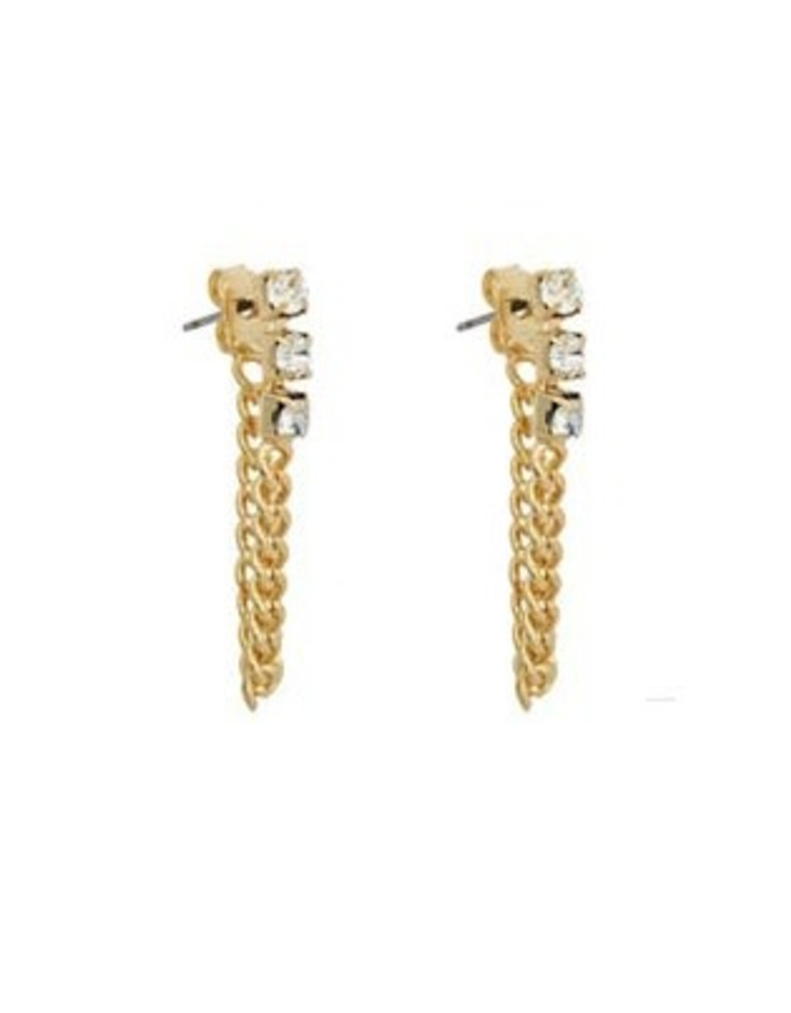 Merx Inc. Merx Drop Crystal Earrings Gold