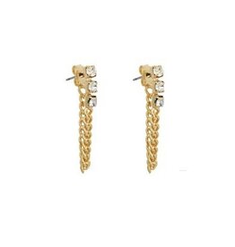 Merx Inc. Merx Drop Crystal Earrings Gold