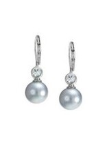 Merx Inc. Merx Pearl w Crystal Drop Earrings