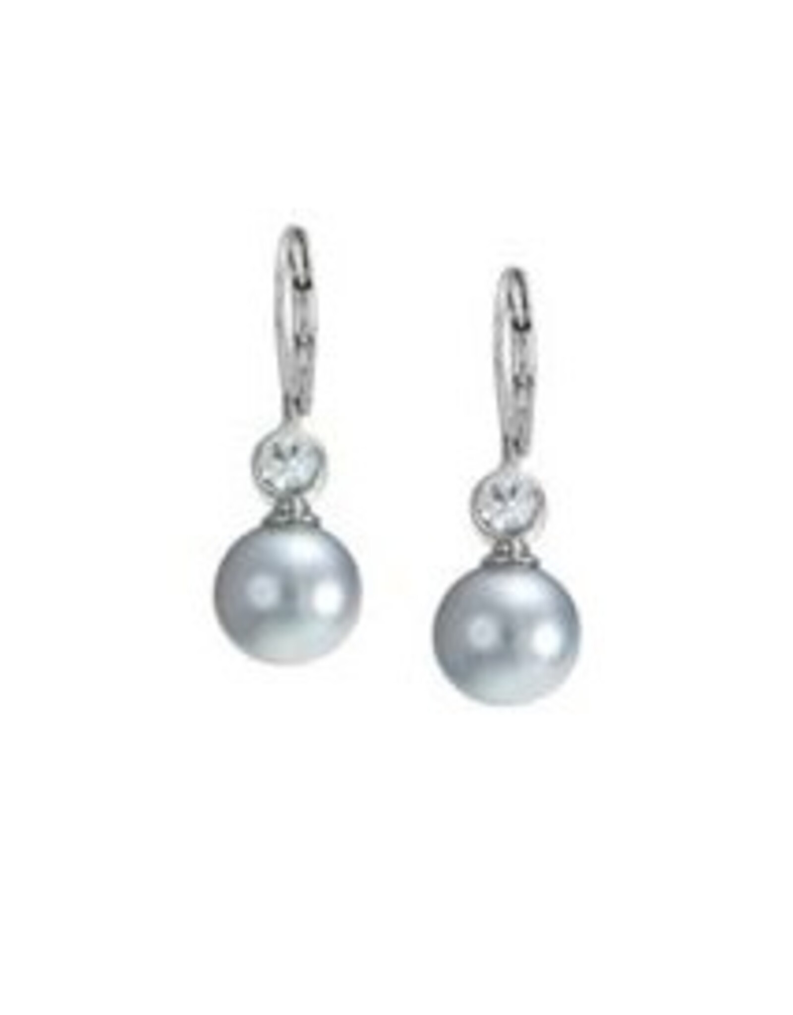 Merx Inc. Merx Pearl w Crystal Drop Earrings