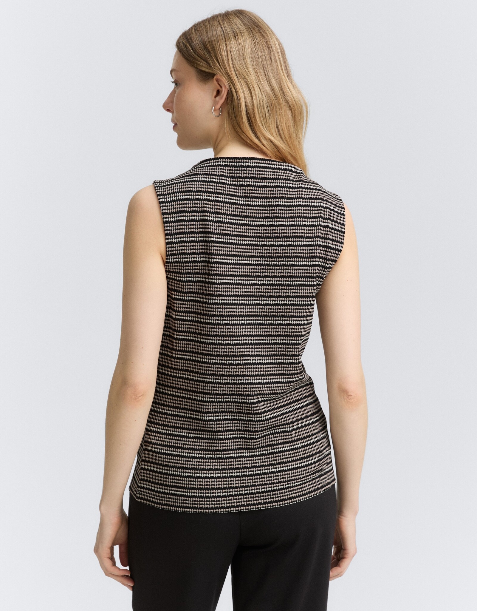 Tom Tailor Jaquard Top w Stand Up Collar