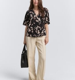 Tom Tailor Blurred Animal Print V-Neck S/S Blouse