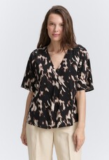 Tom Tailor Blurred Animal Print V-Neck S/S Blouse
