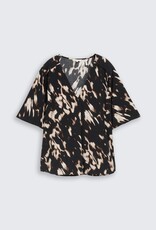Tom Tailor Blurred Animal Print V-Neck S/S Blouse