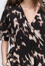 Tom Tailor Blurred Animal Print V-Neck S/S Blouse