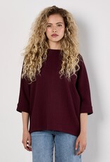 Apricot Waffle Knit Batwing Top
