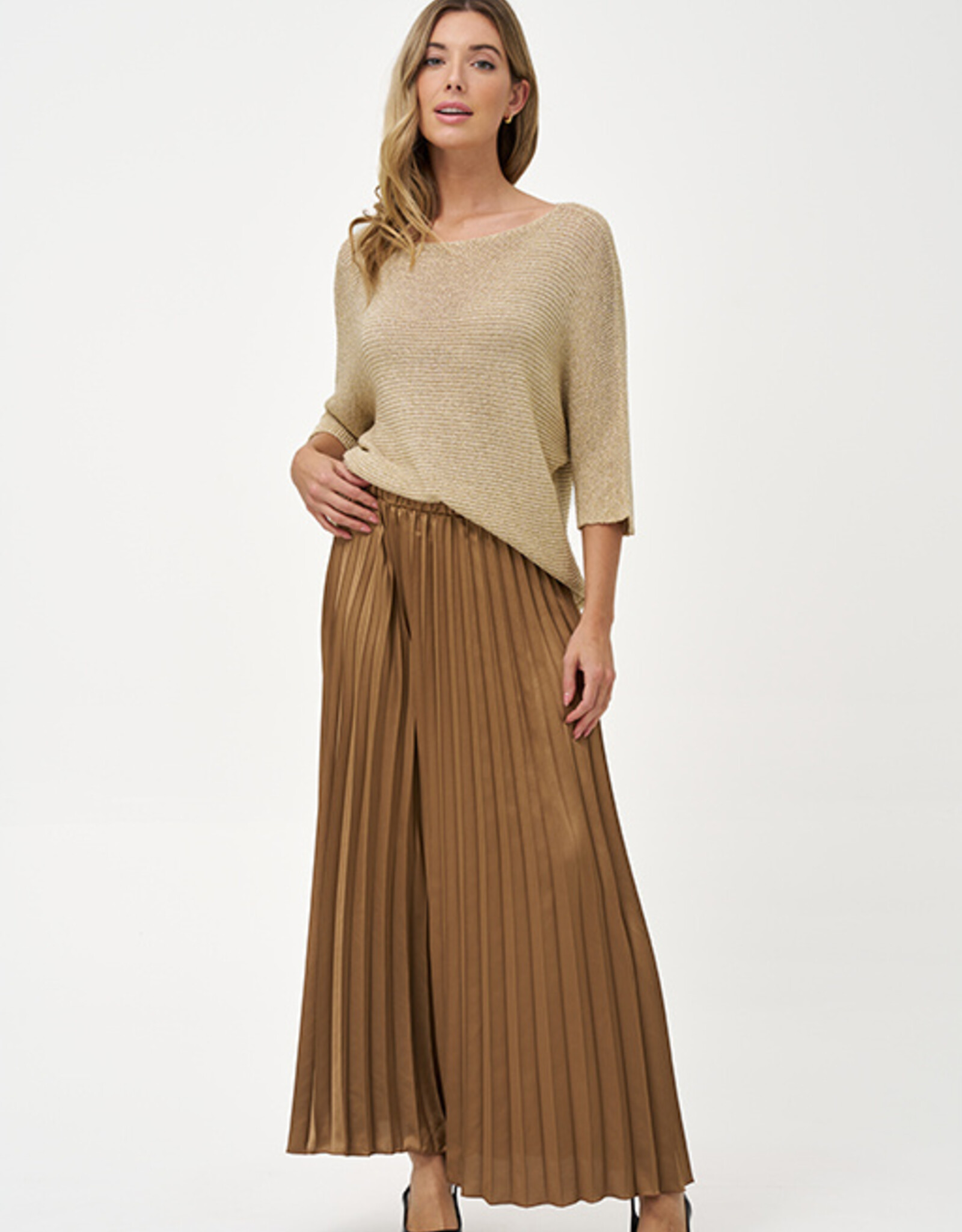 M Made in Italy Mesh Metalic Sweater