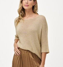 M Made in Italy Mesh Metalic Sweater