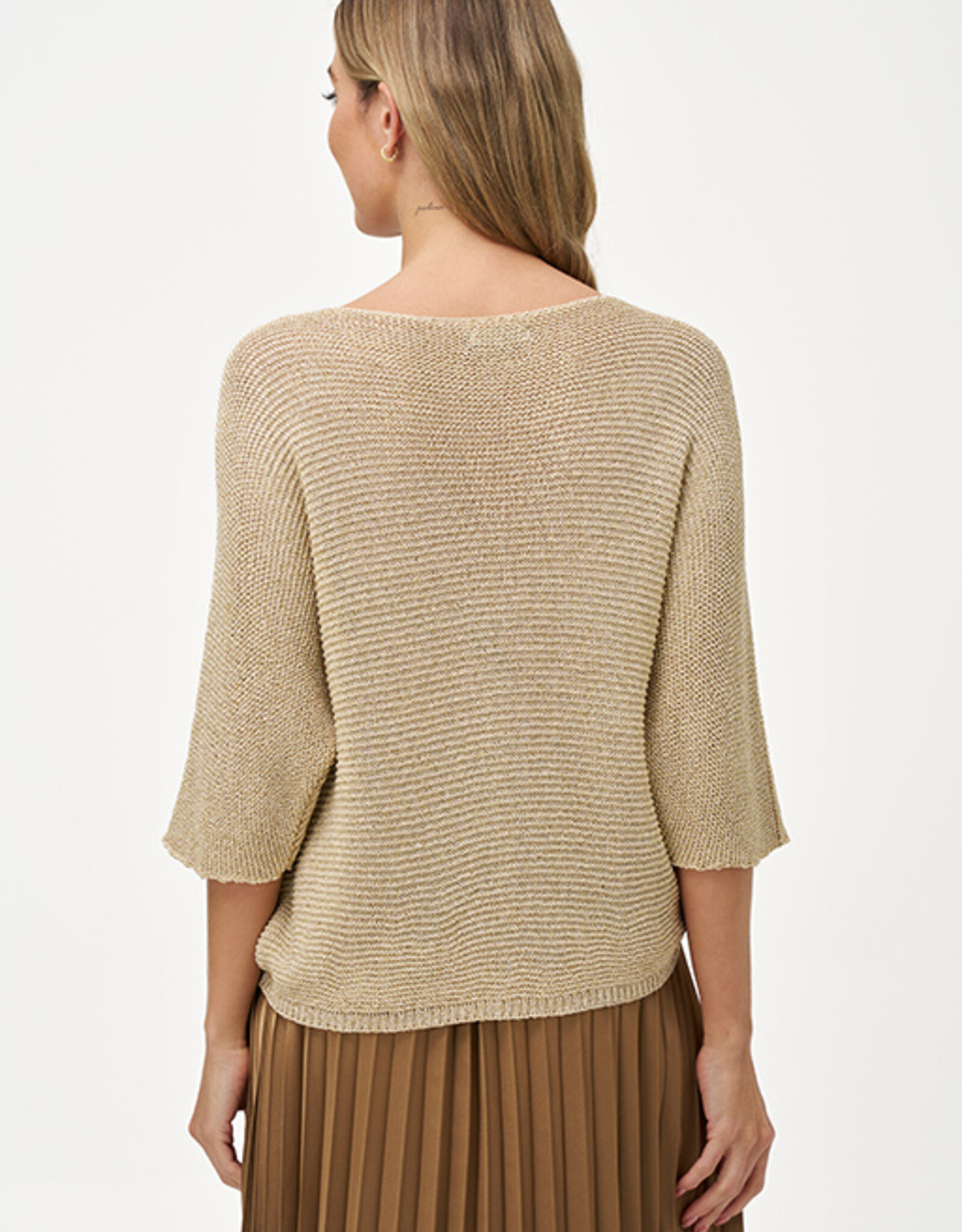 M Made in Italy Mesh Metalic Sweater