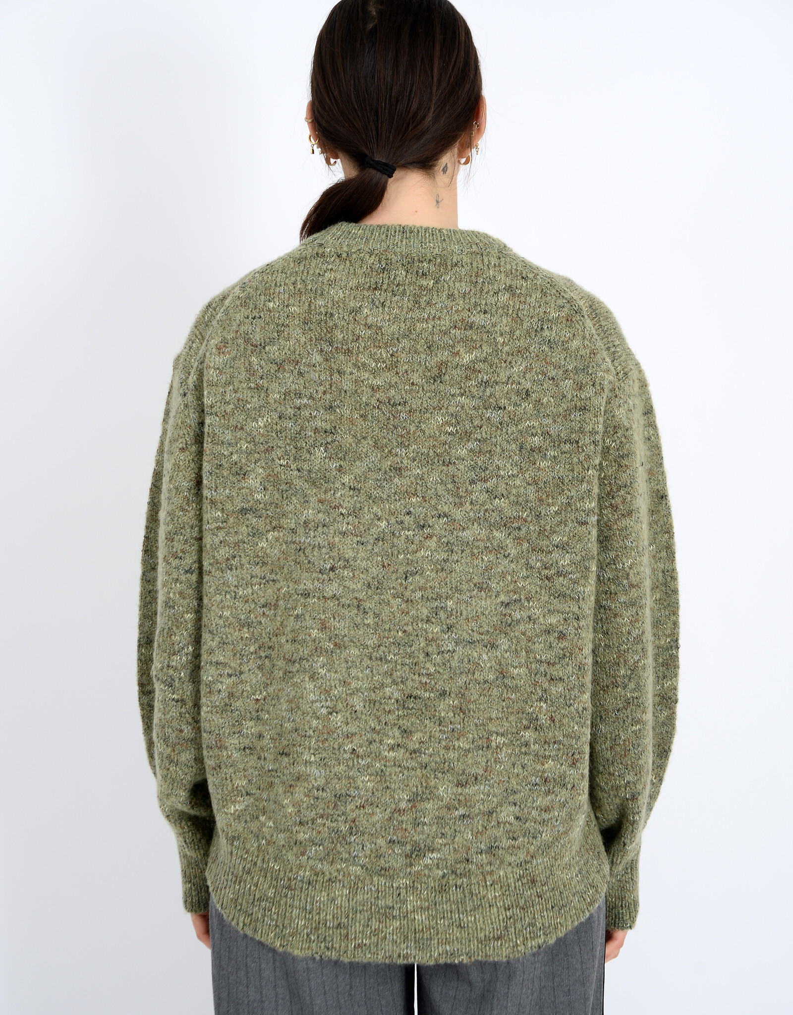 RD Style Unni L/S Speckled Knit Crew Nk Sweater