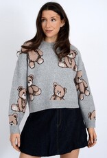 RD Style Annarosa Teddy Bear Print Pullover
