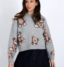 RD Style Annarosa Teddy Bear Print Pullover