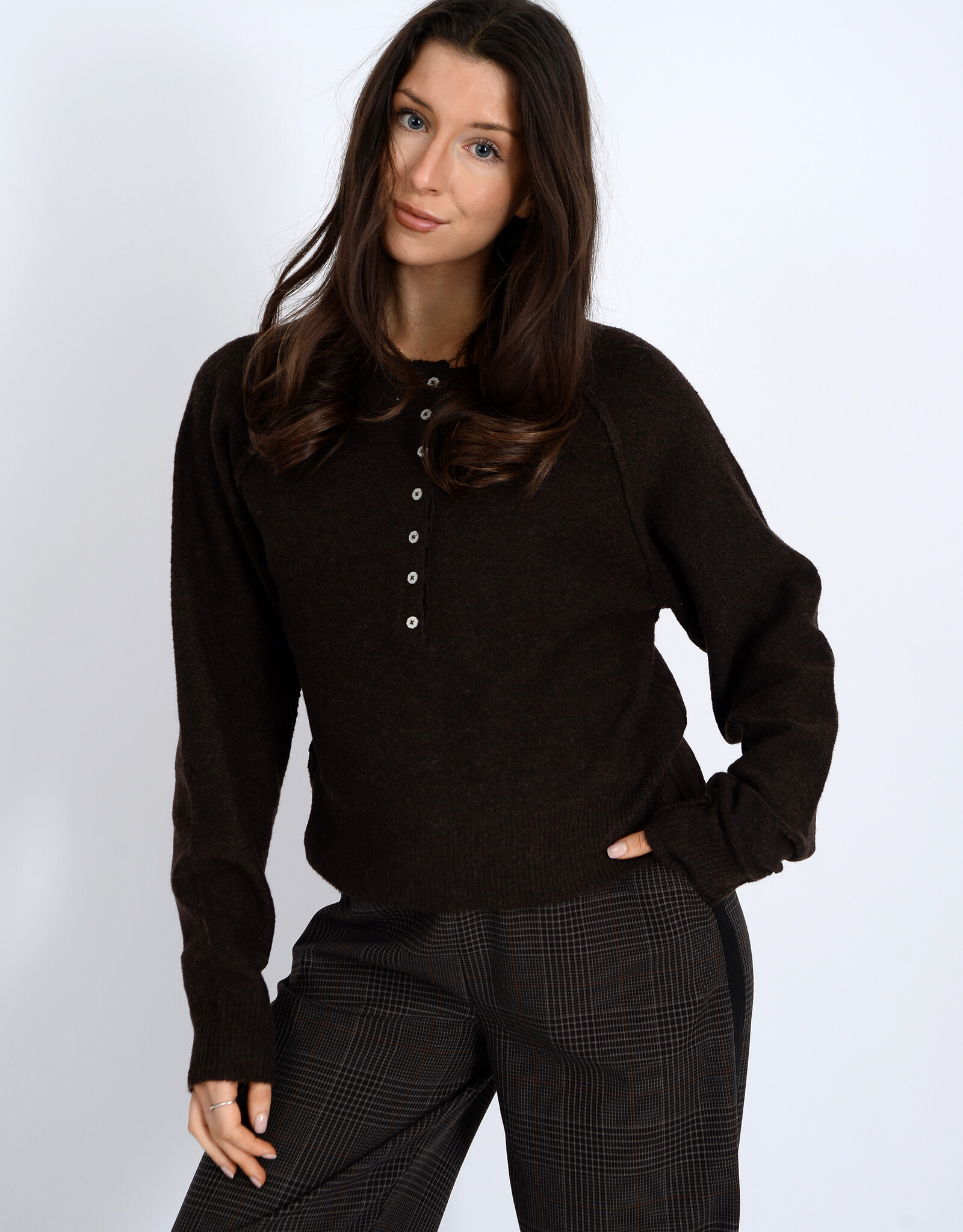 RD Style Akleja Raglan SL Henley Pullover