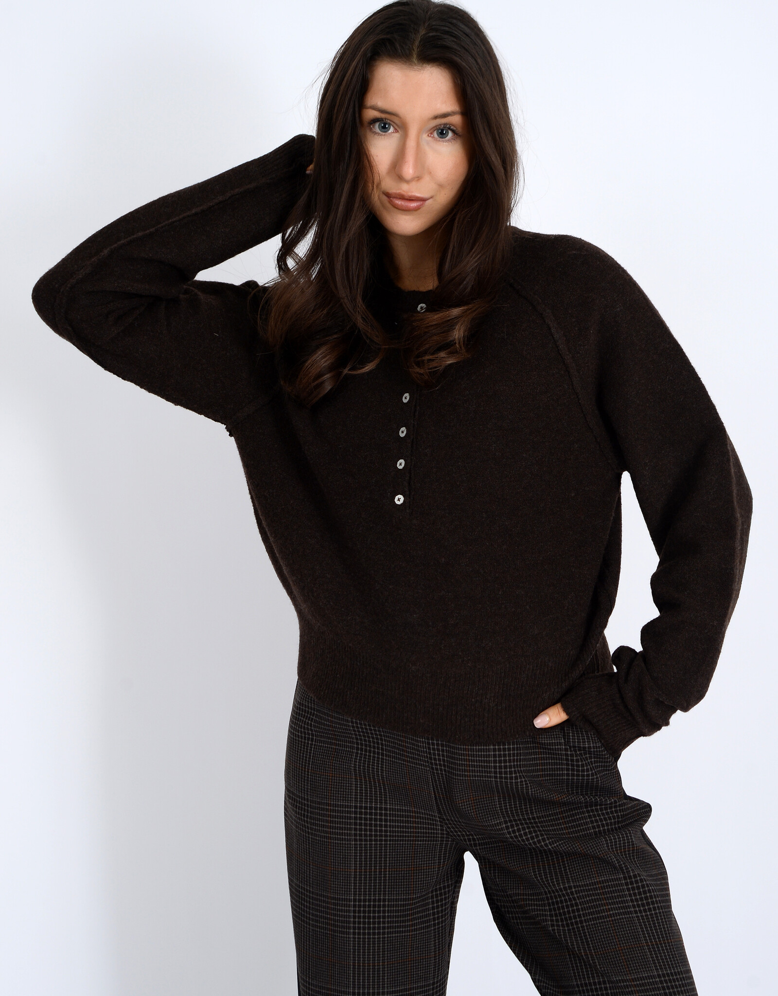 RD Style Akleja Raglan SL Henley Pullover