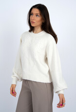 RD Style Rhiana L/S Floral Detail Crew Nk Pullover