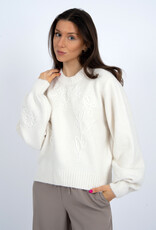 RD Style Rhiana L/S Floral Detail Crew Nk Pullover