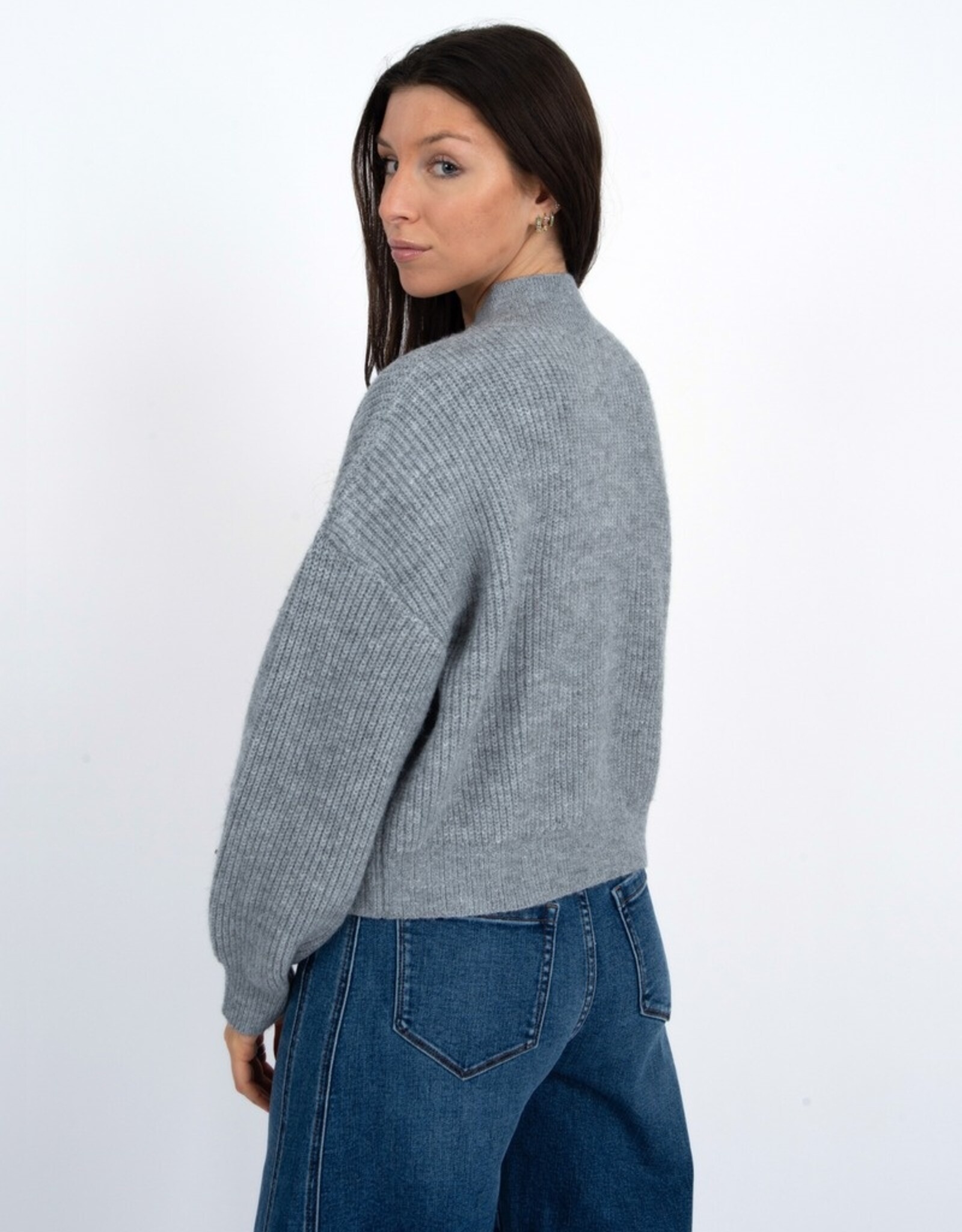 RD Style Ilma L/S RIbbed Mock Neck Cardigan