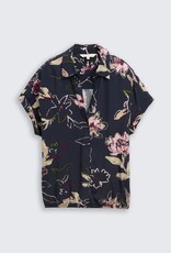 Tom Tailor S/S Blouse w Floral Pattern Elastic Hem