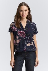 Tom Tailor S/S Blouse w Floral Pattern Elastic Hem