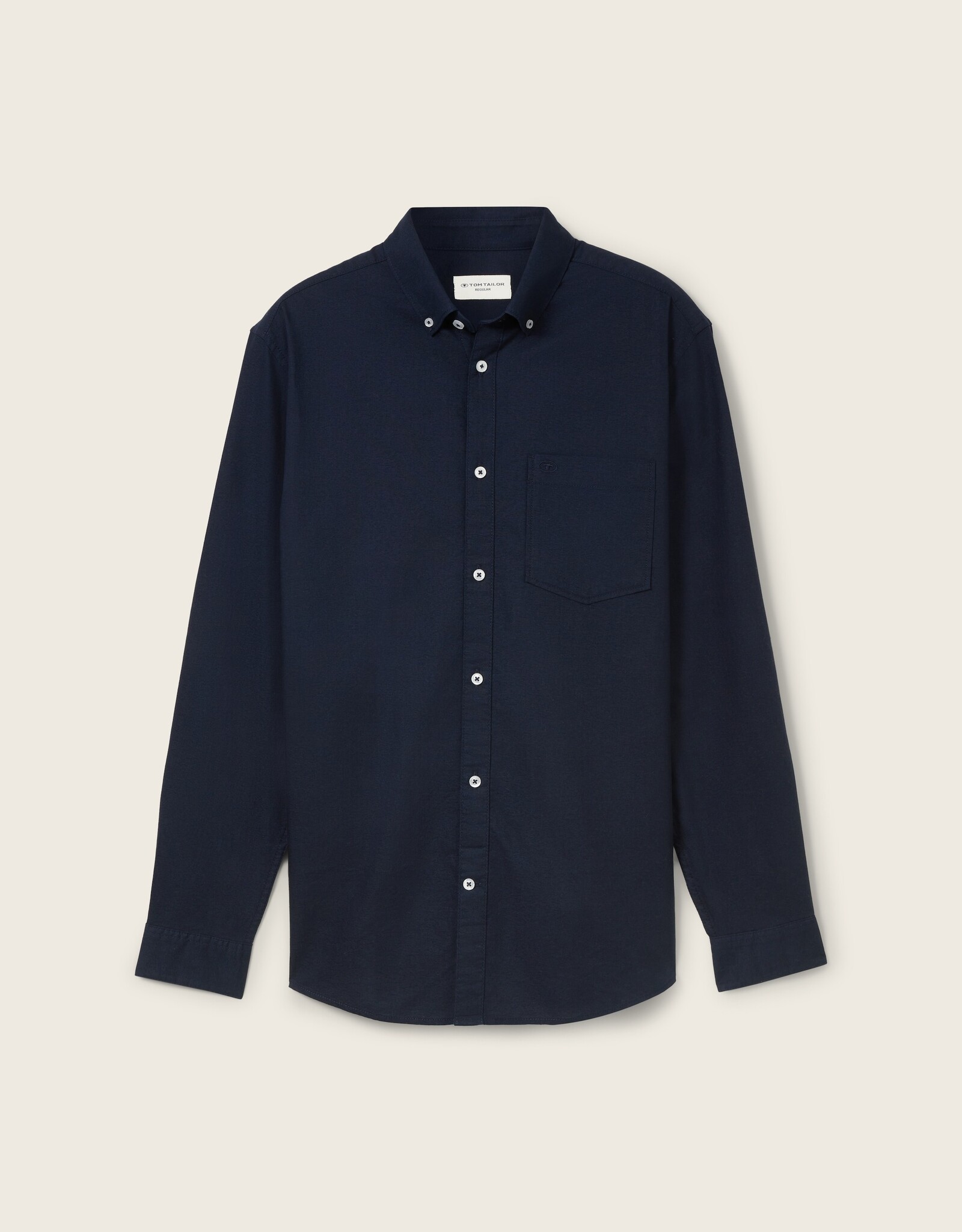 Tom Tailor Mens Solid Oxford Shirt