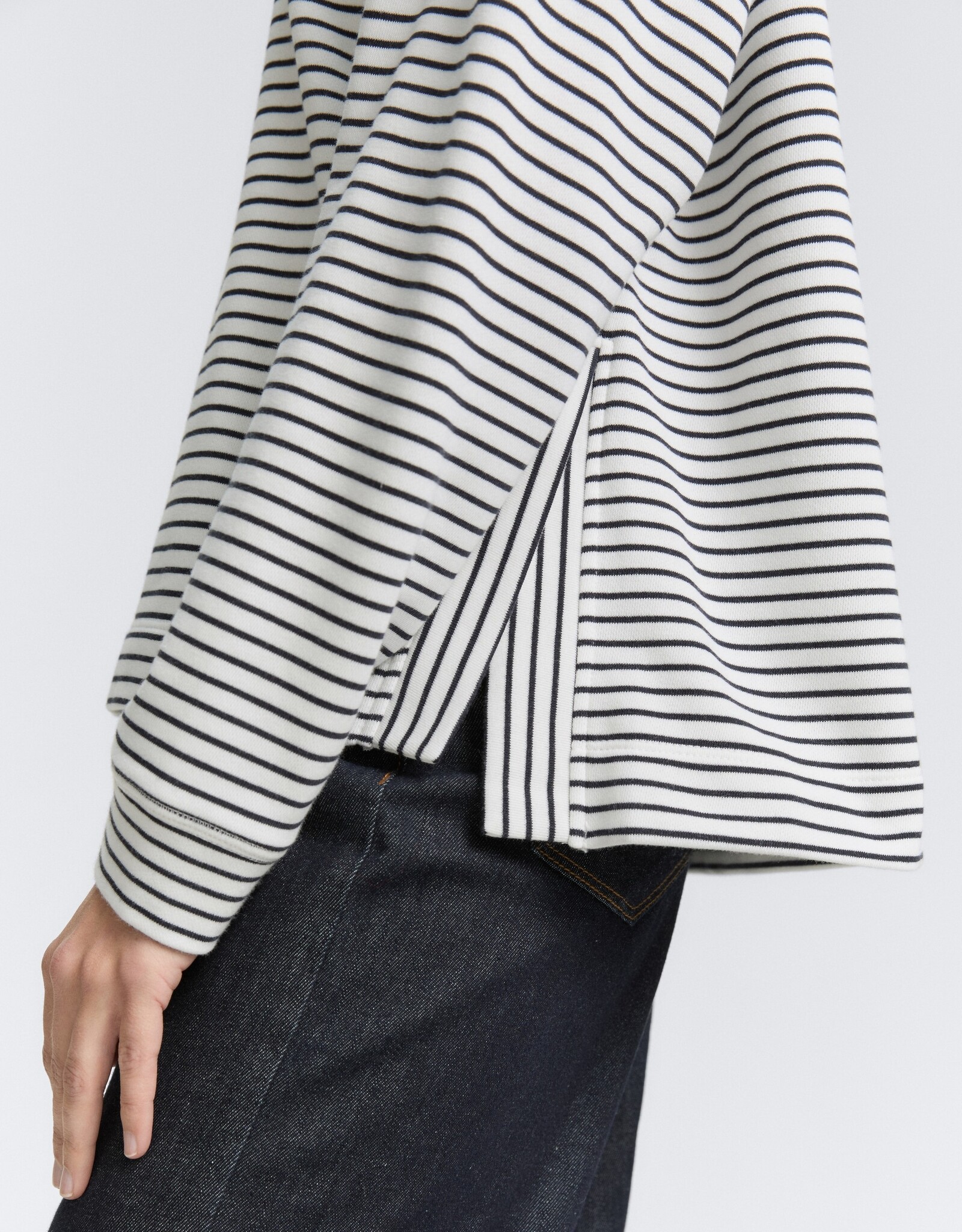 Tom Tailor Boat Neck Striped Sweatershirt