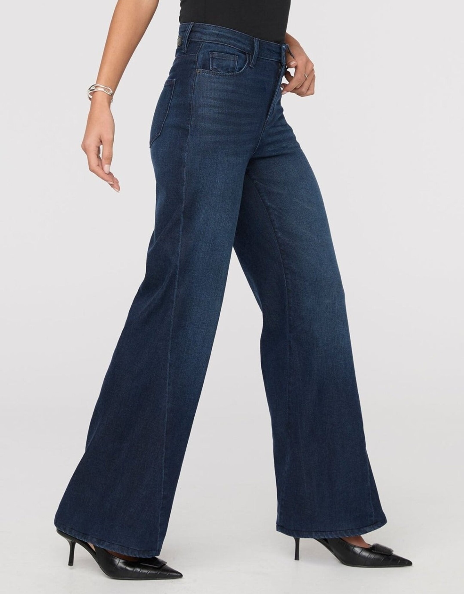Duer No Sweat Denim High Rise Wide Leg - Nostalgia Tone