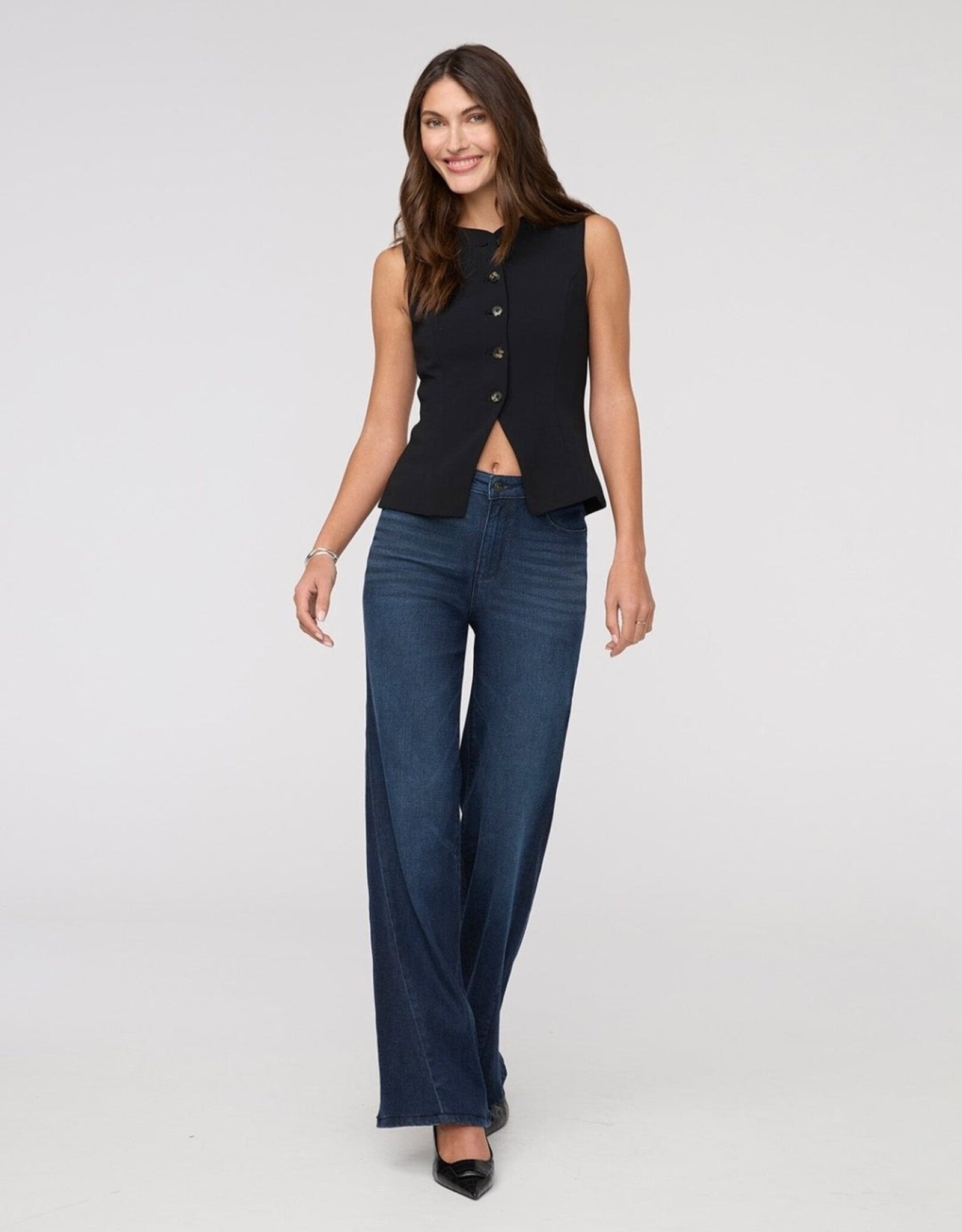 Duer No Sweat Denim High Rise Wide Leg - Nostalgia Tone