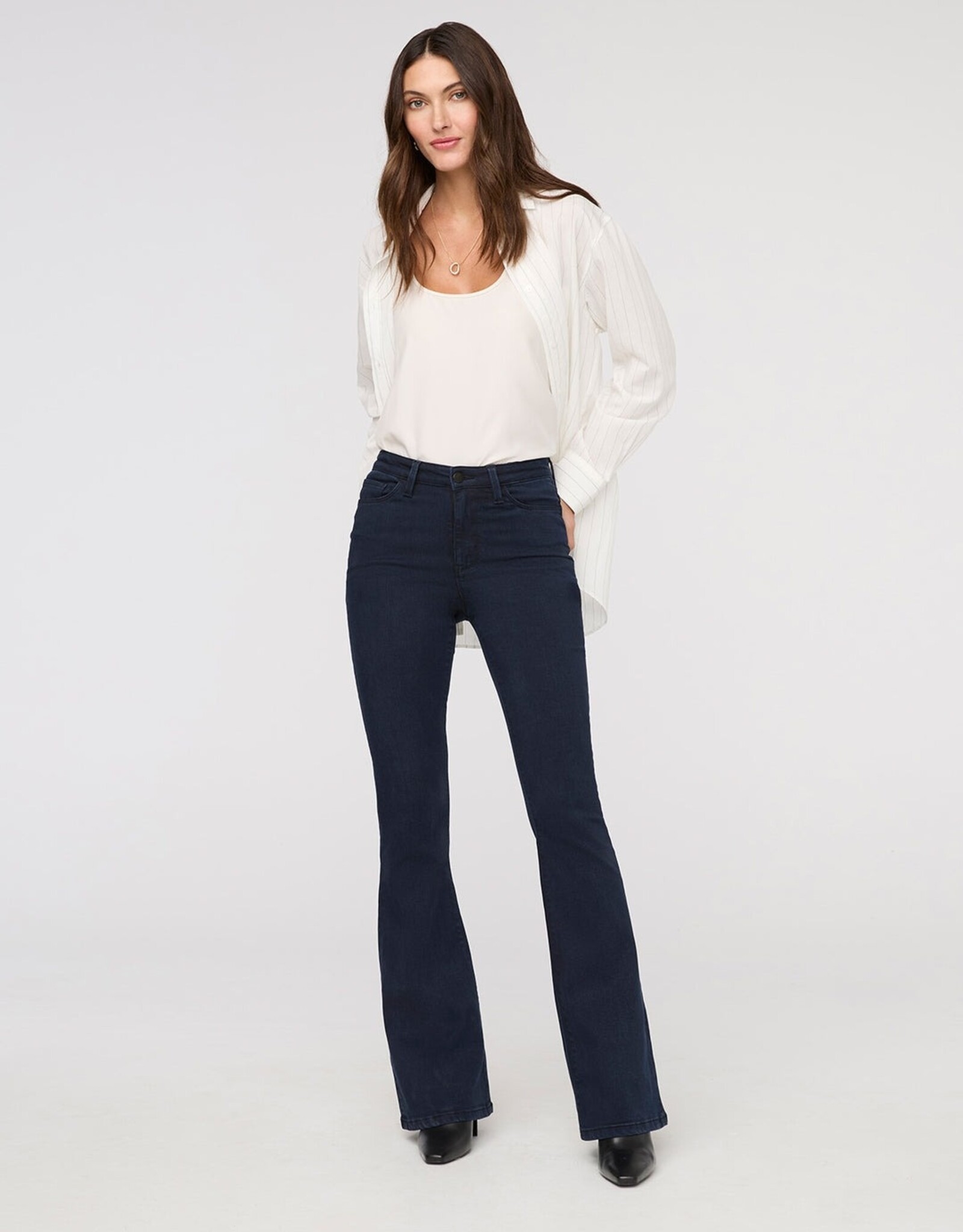 Duer No Sweat Denim High Rise Flare - Dusk Blue