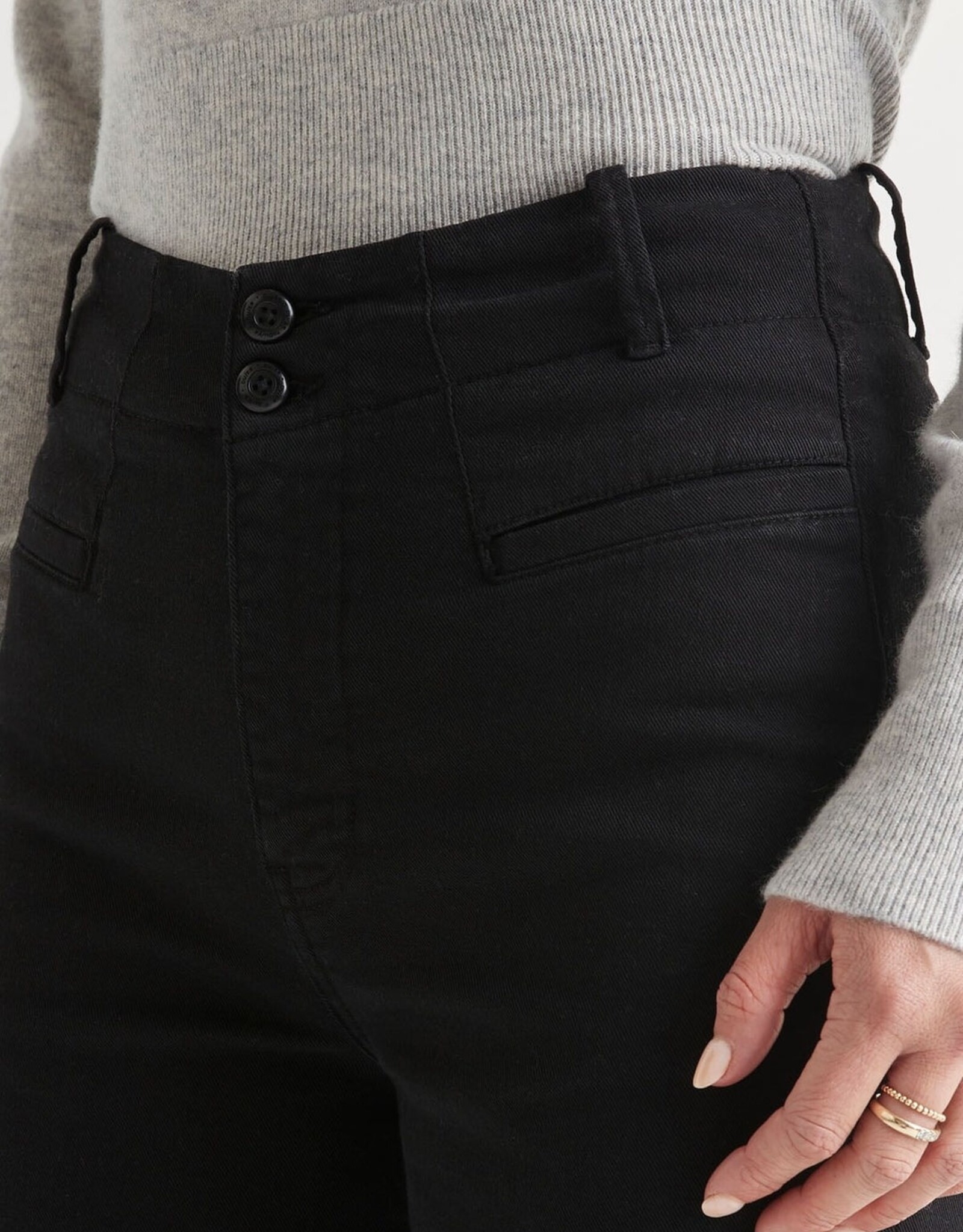 Duer LuxTwill High Rise Trouser - Black