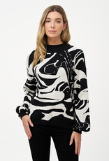 M Made in Italy  Swirl Print Sweater