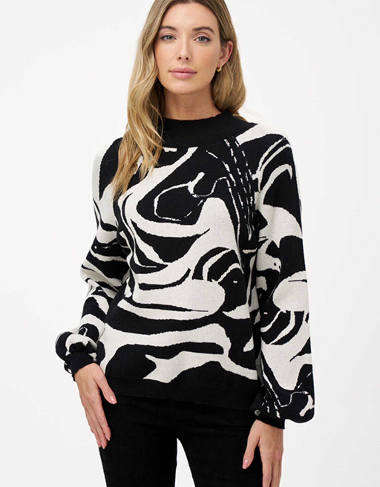 M Made in Italy  Swirl Print Sweater