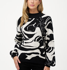 M Made in Italy Swirl Print Sweater