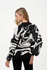 M Made in Italy  Swirl Print Sweater