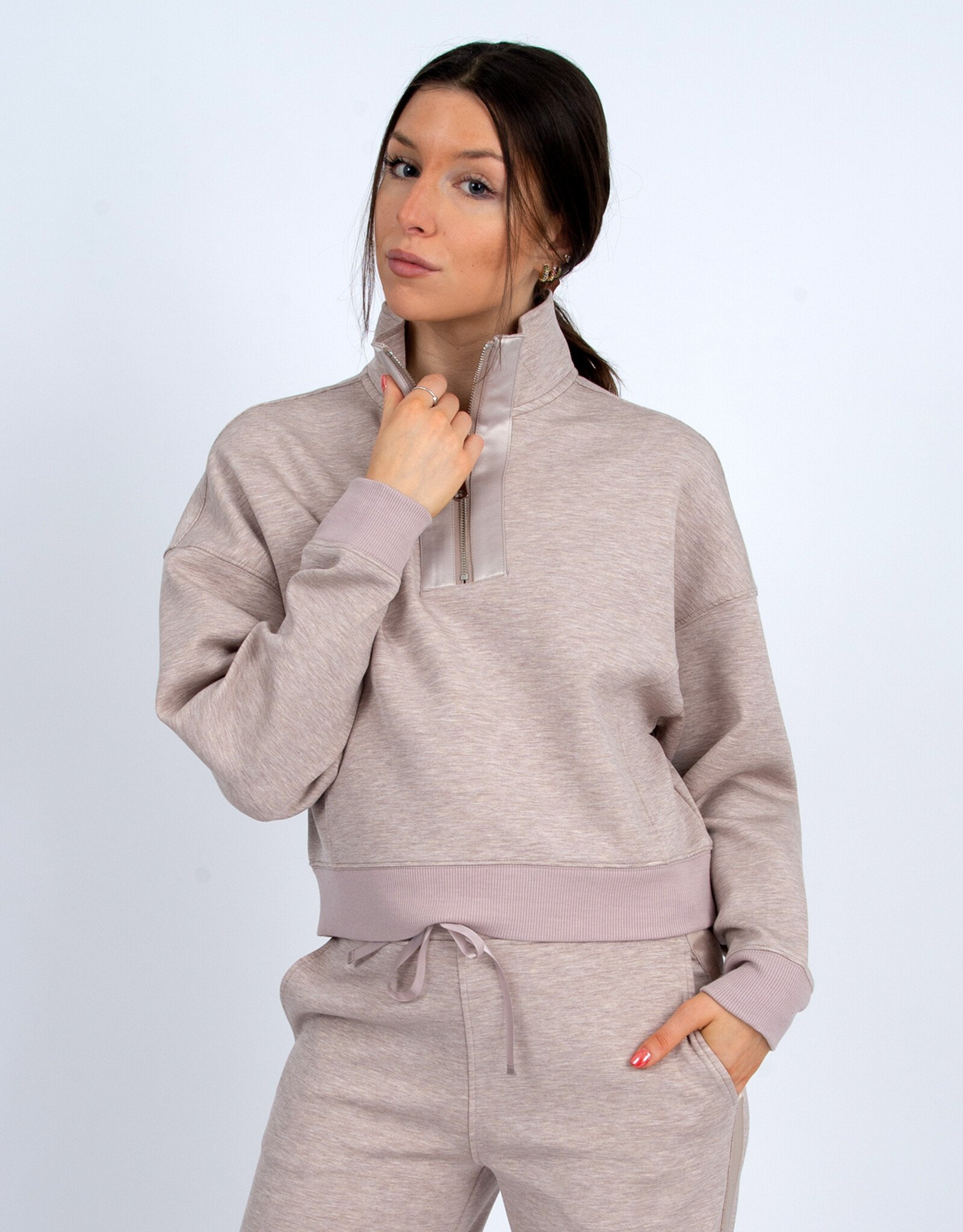 RD Style Mailyn Soft Knit Satin Trim Pullover