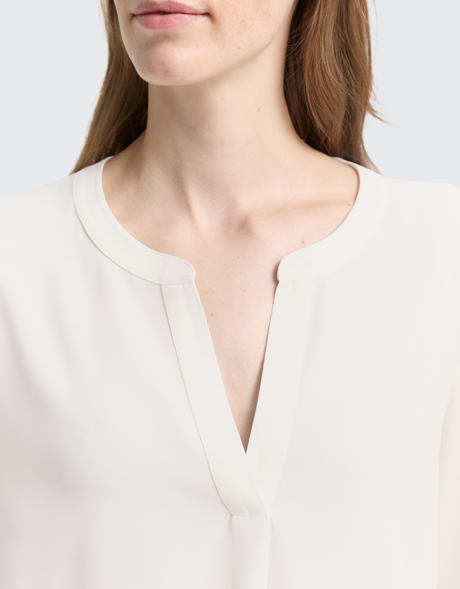 Tom Tailor Henley Mix Fabric Blouse