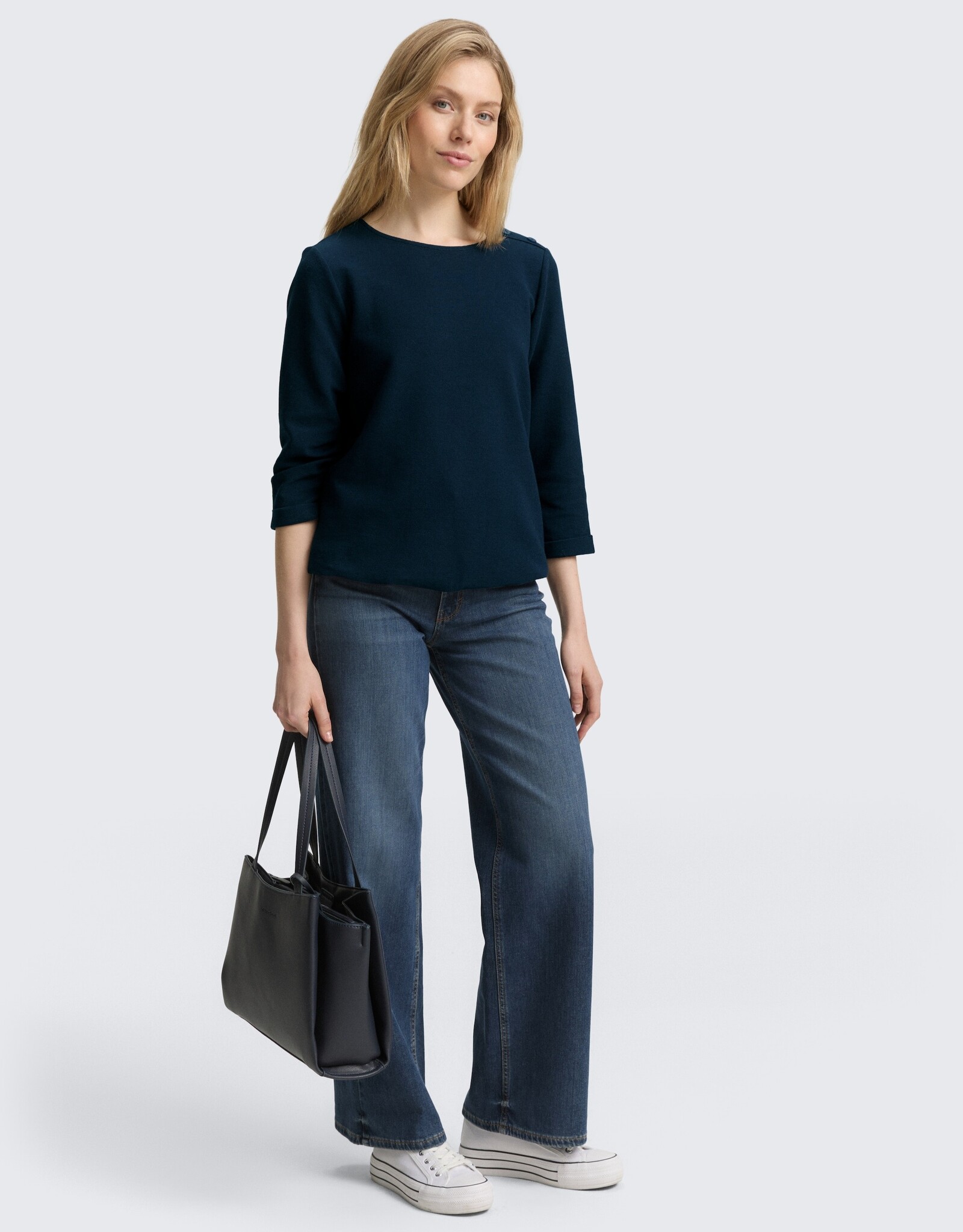 Tom Tailor Structured LS Top wTie Waist