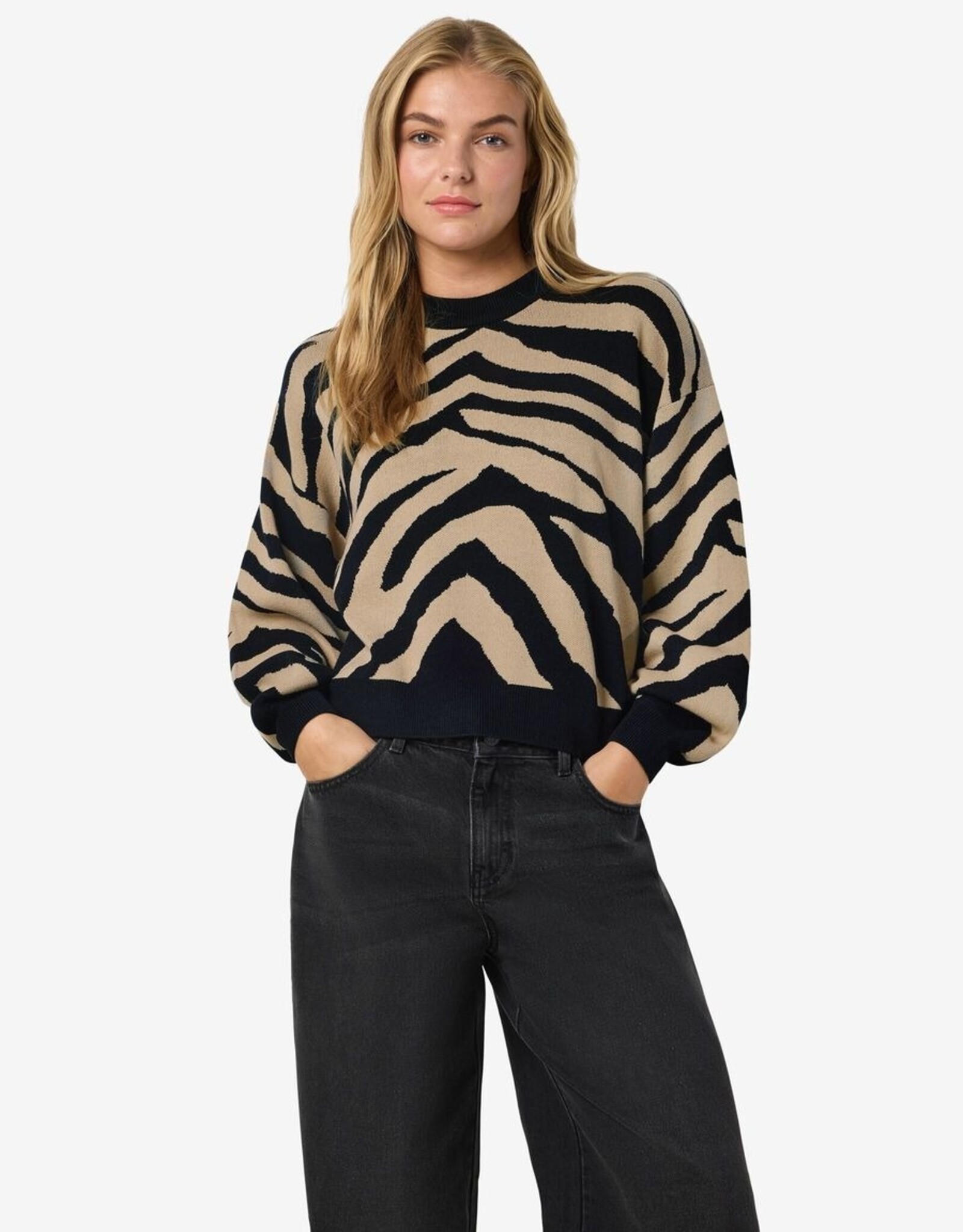 Noisy May Charlott L/S O-Nk Knit