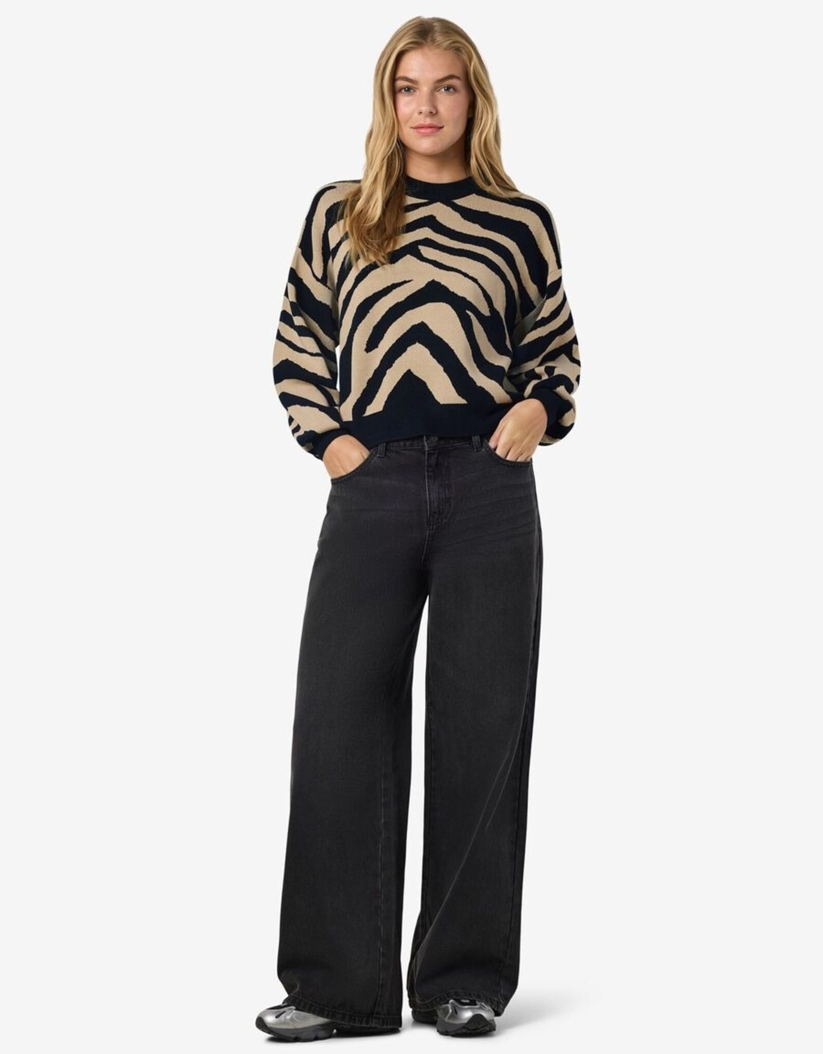 Noisy May Charlott L/S O-Nk Knit