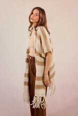 Molly Bracken Striped Knit Poncho