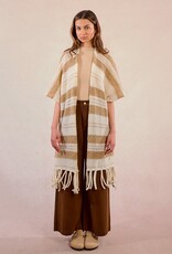 Molly Bracken Striped Knit Poncho