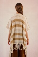 Molly Bracken Striped Knit Poncho