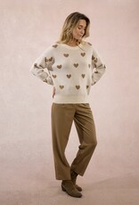 Molly Bracken Heart Print Pullover