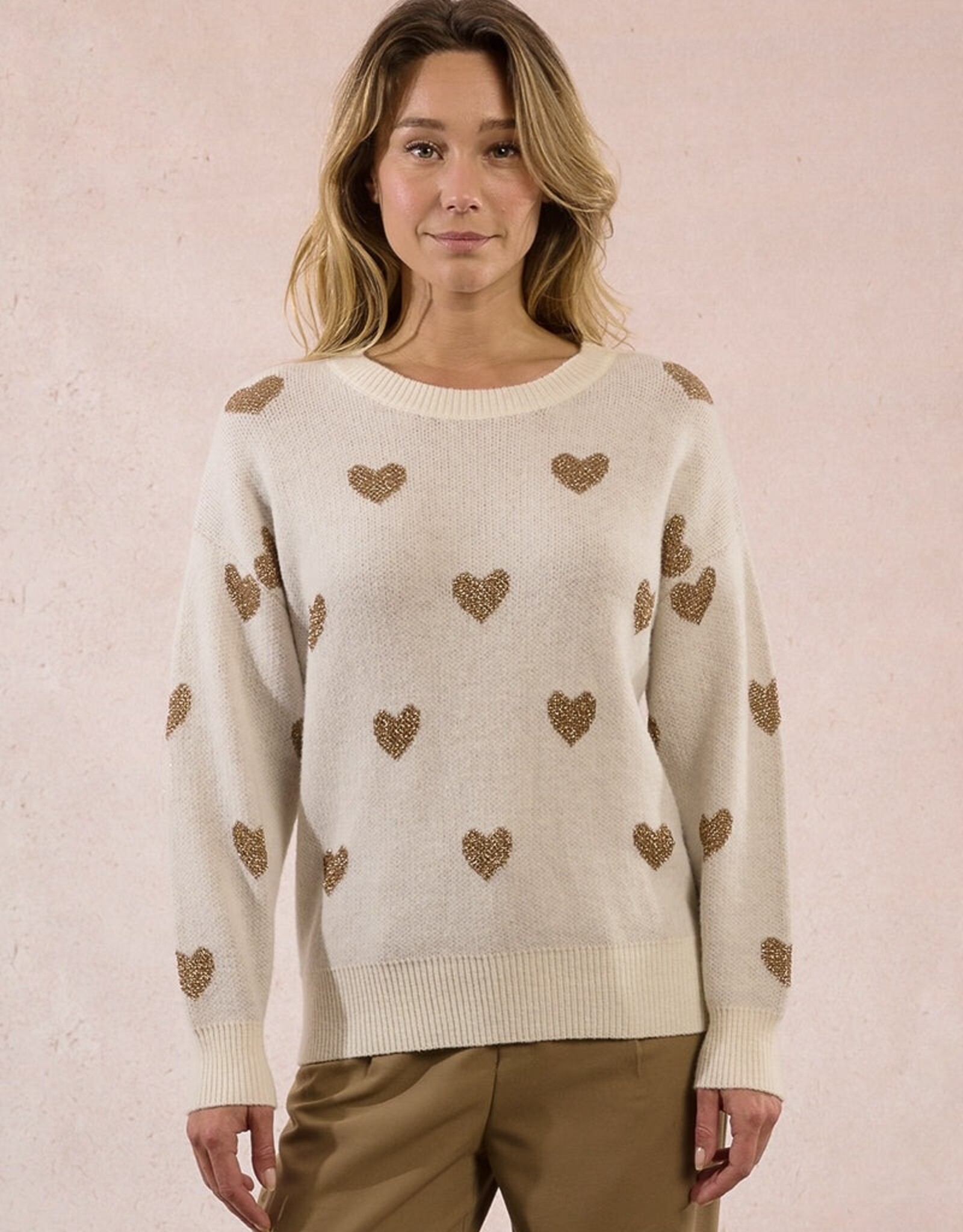 Molly Bracken Heart Print Pullover